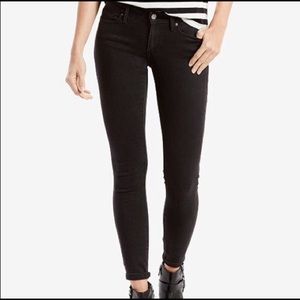 Levi’s 711 Black Skinny Jeans Size 25 EUC